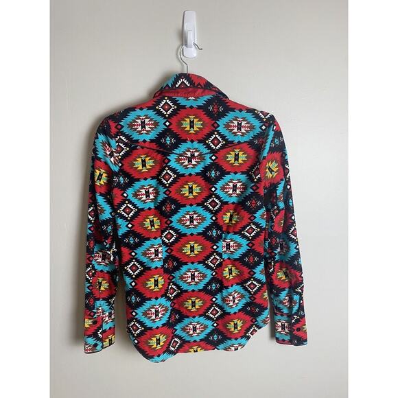 CR Ranch Wear Southwestern Button Up Long Sleeve Shirt Women's XXS Western Aztec - Picture 3 of 11
